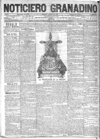 'Noticiero Granadino' - Año II Número 555  - 1905 Octubre 01
