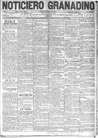 'Noticiero Granadino' - Año II Número 557  - 1905 Octubre 04