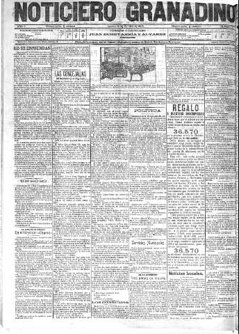 'Noticiero Granadino' - Año II Número 576  - 1905 Octubre 26
