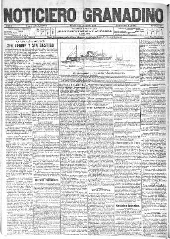 'Noticiero Granadino' - Año II Número 577  - 1905 Octubre 27