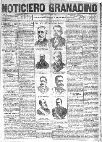 'Noticiero Granadino' - Año II Número 580  - 1905 Octubre 31