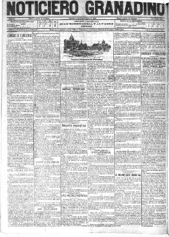 'Noticiero Granadino' - Año II Número 589  - 1905 Noviembre 10
