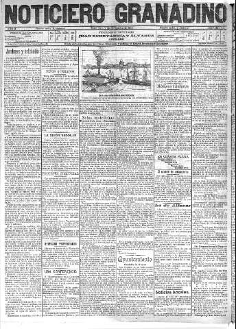 'Noticiero Granadino' - Año II Número 599  - 1905 Noviembre 22