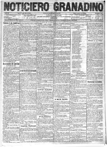 'Noticiero Granadino' - Año II Número 602  - 1905 Noviembre 25