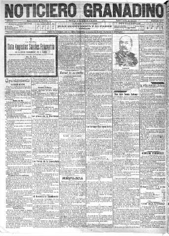 'Noticiero Granadino' - Año II Número 615  - 1905 Diciembre 10