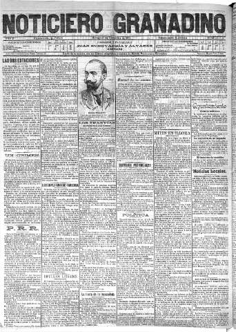 'Noticiero Granadino' - Año II Número 619  - 1905 Diciembre 15
