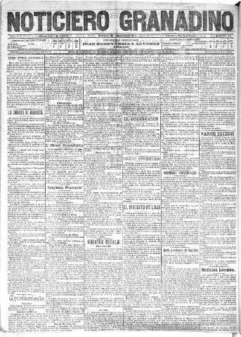 'Noticiero Granadino' - Año II Número 622  - 1905 Diciembre 19