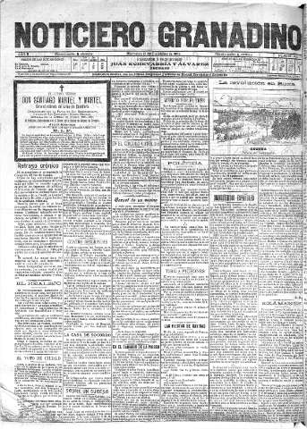 'Noticiero Granadino' - Año II Número 629  - 1905 Diciembre 27