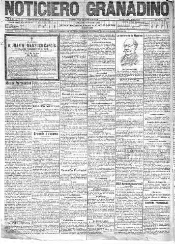'Noticiero Granadino' - Año II Número 631  - 1905 Diciembre 29