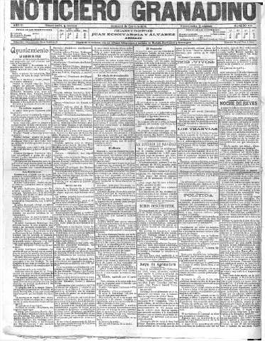 'Noticiero Granadino' - Año III Número 637  - 1906 Enero 05