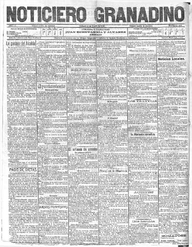 'Noticiero Granadino' - Año III Número 638  - 1906 Enero 06
