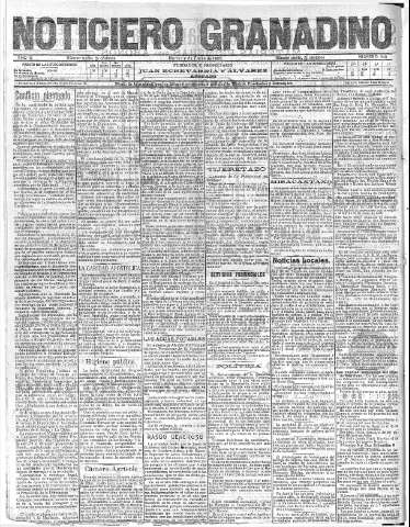'Noticiero Granadino' - Año III Número 640  - 1906 Enero 09