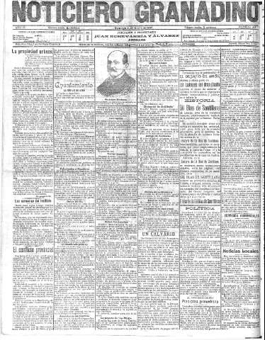 'Noticiero Granadino' - Año III Número 650  - 1906 Enero 20