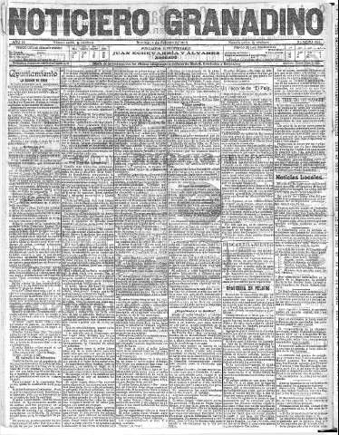 'Noticiero Granadino' - Año III Número 663  - 1906 Febrero 04