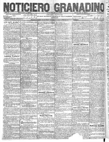 'Noticiero Granadino' - Año III Número 699  - 1906 Marzo 16