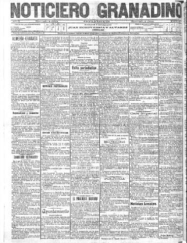 'Noticiero Granadino' - Año III Número 700  - 1906 Marzo 17
