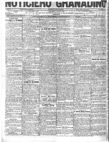 'Noticiero Granadino' - Año III Número 701  - 1906 Marzo 18