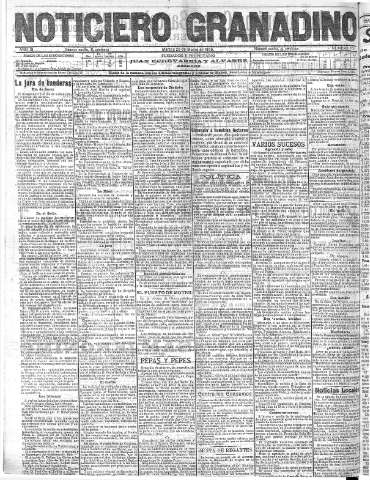 'Noticiero Granadino' - Año III Número 703  - 1906 Marzo 21