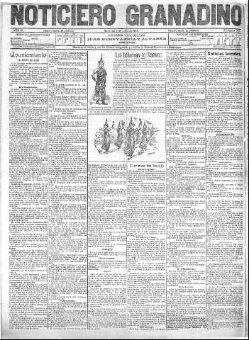 'Noticiero Granadino' - Año III Número 852  - 1906 Julio 07