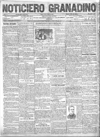 'Noticiero Granadino' - Año III Número 855  - 1906 Julio 12
