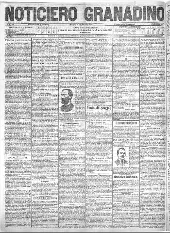 'Noticiero Granadino' - Año III Número 856  - 1906 Julio 13