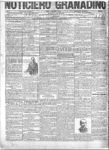 'Noticiero Granadino' - Año III Número 857  - 1906 Julio 14