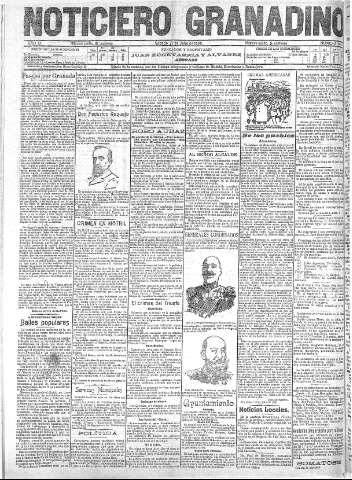 'Noticiero Granadino' - Año III Número 863  - 1906 Julio 21