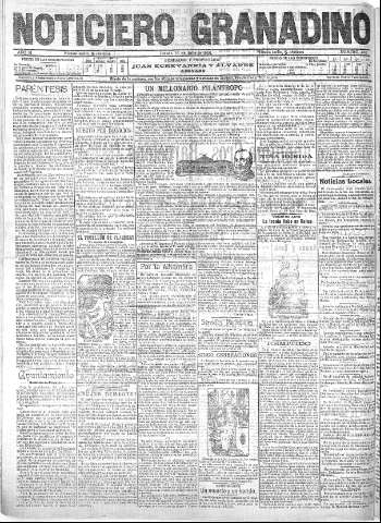 'Noticiero Granadino' - Año III Número 867  - 1906 Julio 26