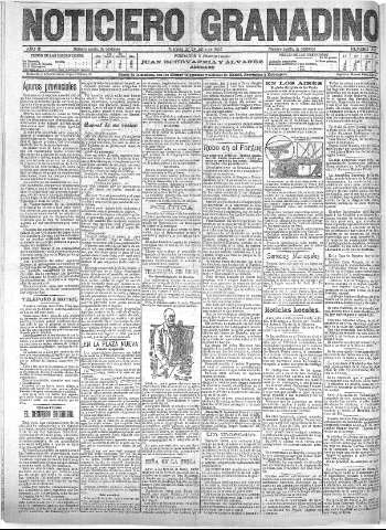 'Noticiero Granadino' - Año III Número 868  - 1906 Julio 27