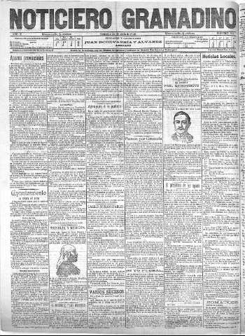 'Noticiero Granadino' - Año III Número 870  - 1906 Julio 29