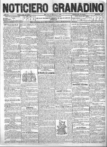 'Noticiero Granadino' - Año III Número 874  - 1906 Agosto 03