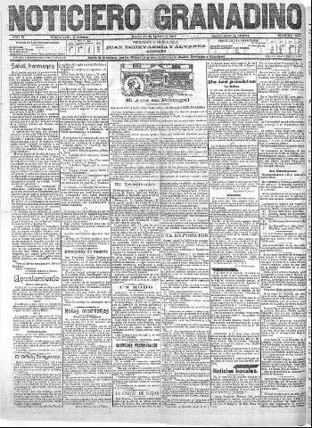 'Noticiero Granadino' - Año III Número 879  - 1906 Agosto 09