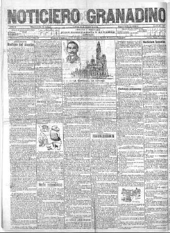 'Noticiero Granadino' - Año III Número 884  - 1906 Agosto 15