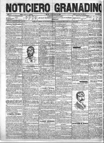 'Noticiero Granadino' - Año III Número 886  - 1906 Agosto 17