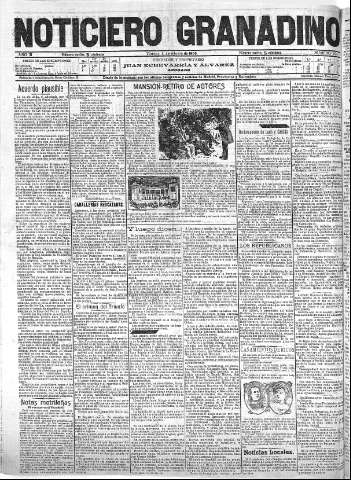 'Noticiero Granadino' - Año III Número 896  - 1906 Agosto 29