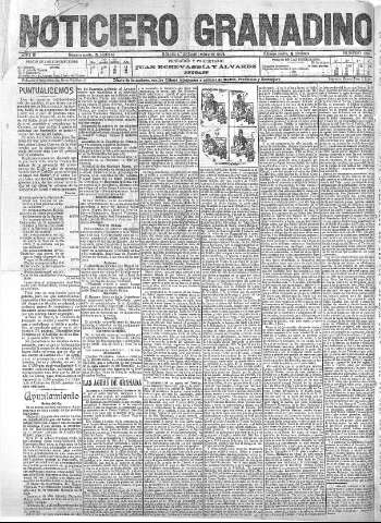 'Noticiero Granadino' - Año III Número 899  - 1906 Septiembre 01