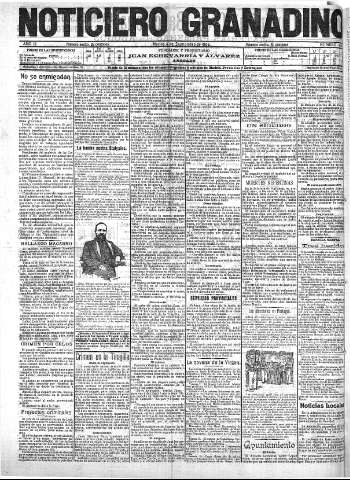 'Noticiero Granadino' - Año III Número 901  - 1906 Septiembre 04
