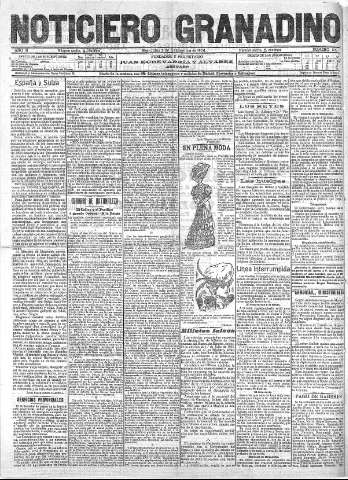 'Noticiero Granadino' - Año III Número 902  - 1906 Septiembre 05
