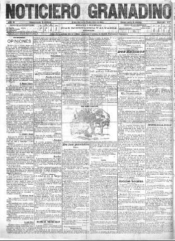 'Noticiero Granadino' - Año III Número 908  - 1906 Septiembre 12