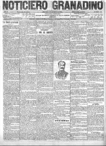 'Noticiero Granadino' - Año III Número 913  - 1906 Septiembre 18
