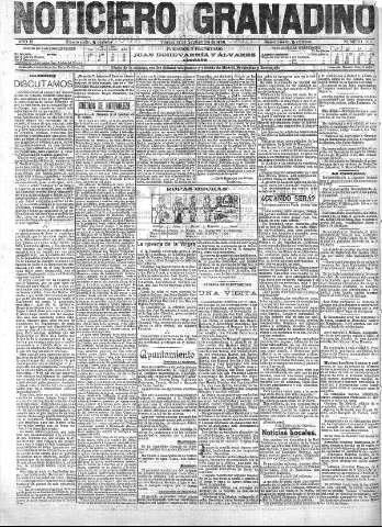 'Noticiero Granadino' - Año III Número 914  - 1906 Septiembre 19