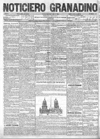 'Noticiero Granadino' - Año III Número 916  - 1906 Septiembre 21