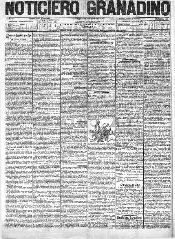 'Noticiero Granadino' - Año III Número 918  - 1906 Septiembre 23