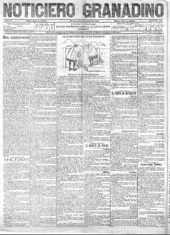 'Noticiero Granadino' - Año III Número 919  - 1906 Septiembre 25