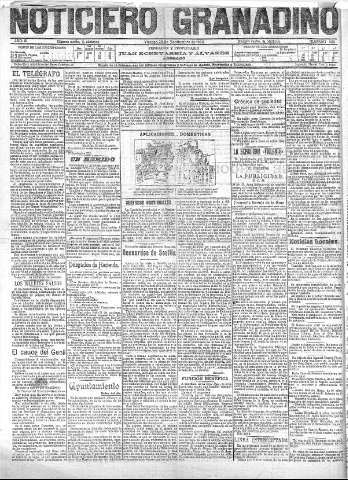 'Noticiero Granadino' - Año III Número 922  - 1906 Septiembre 28