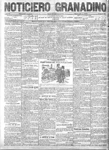 'Noticiero Granadino' - Año III Número 929  - 1906 Octubre 06