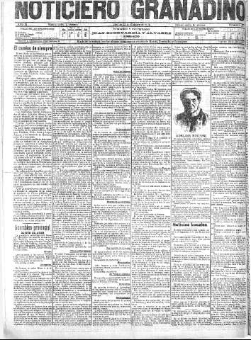 'Noticiero Granadino' - Año III Número 934  - 1906 Octubre 12