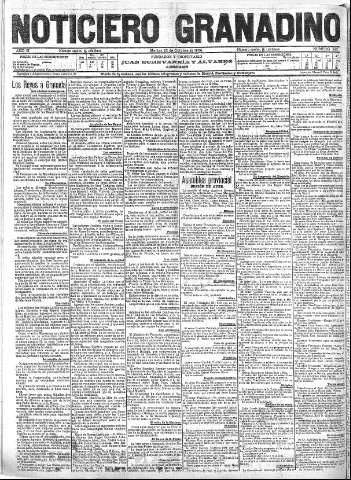 'Noticiero Granadino' - Año III Número 943  - 1906 Octubre 23
