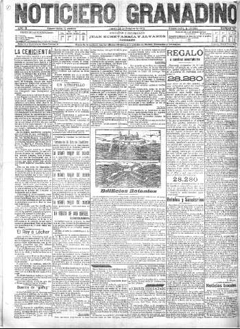'Noticiero Granadino' - Año III Número 945  - 1906 Octubre 25