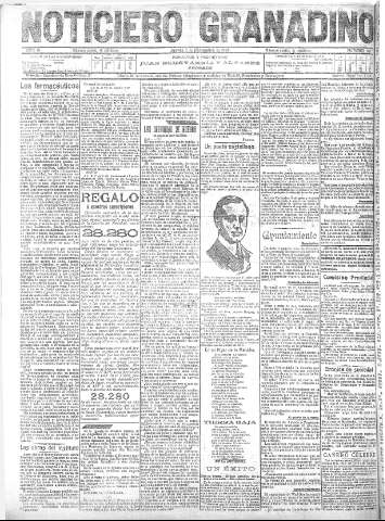 'Noticiero Granadino' - Año III Número 957  - 1906 Noviembre 08